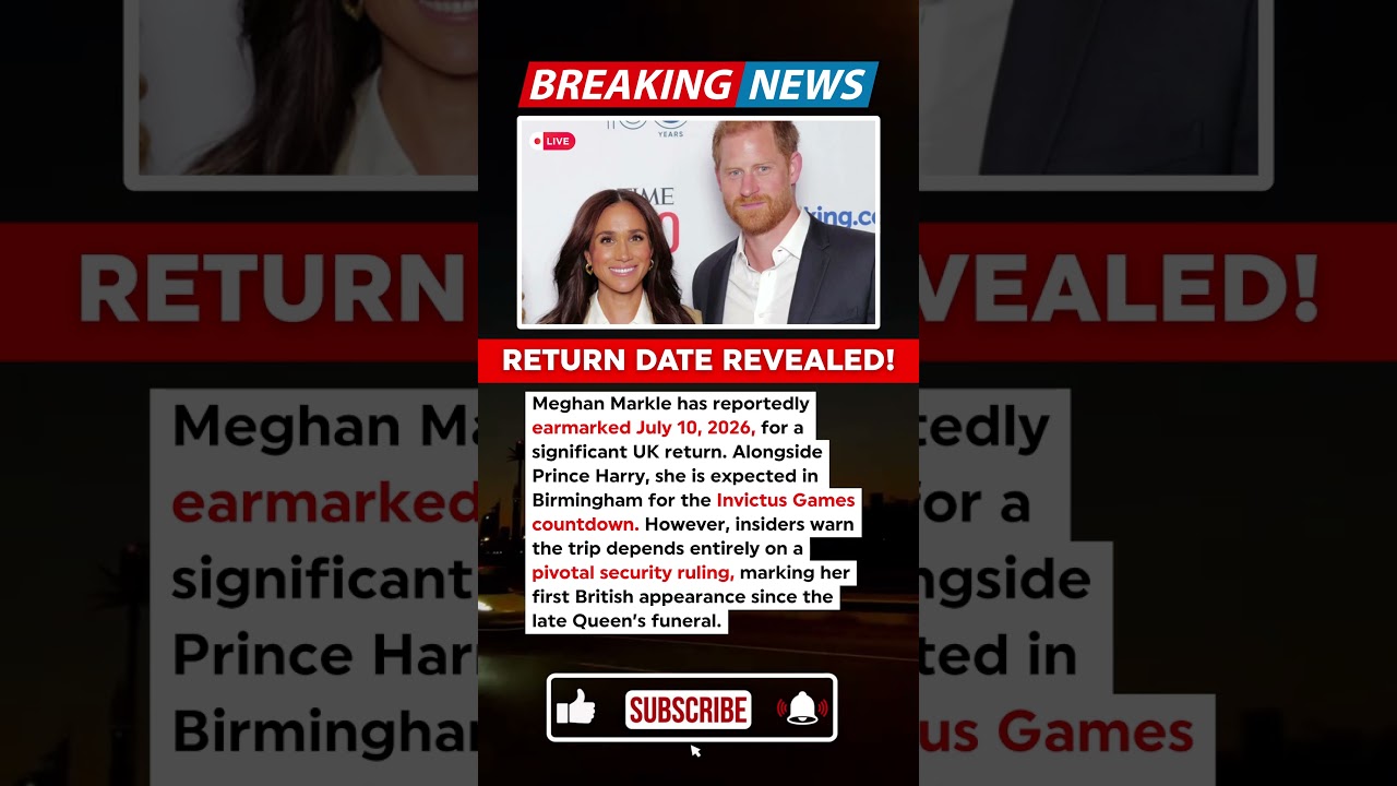 2 Min Ago: Meghan Markle Announces Specific Date for UK Return with Harry