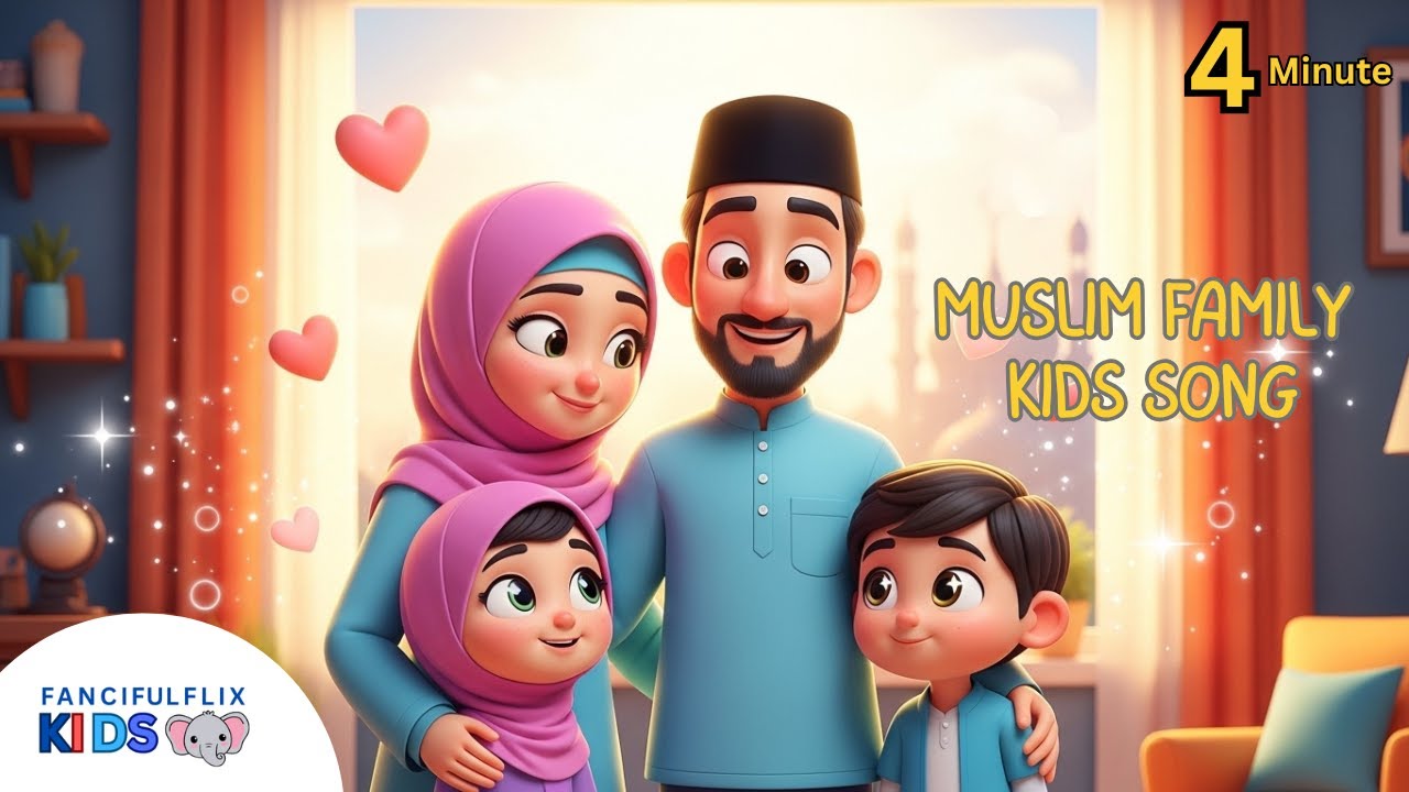 Muslim Family Song | Islamic Kids Rhyme About Love, Prayer & Togetherness | Muslim Baby Song