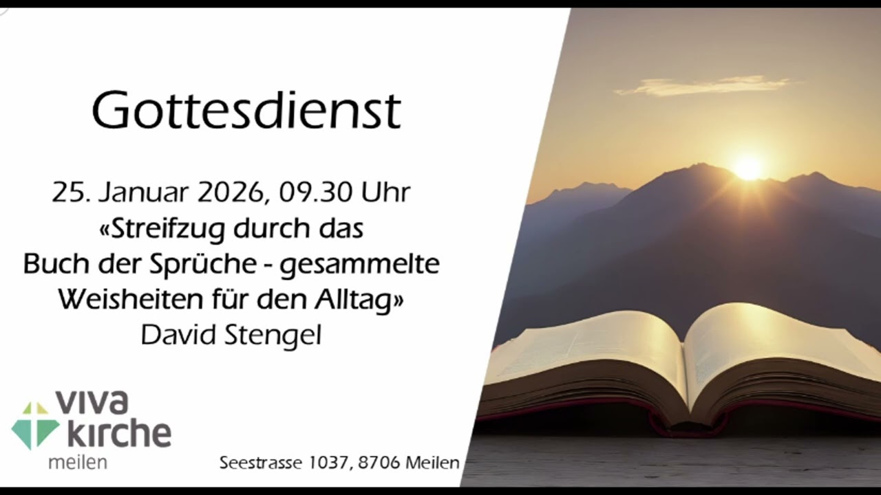 Podcast Gottesdienst vom 25.01.2026 aus der Viva Kirche Meilen