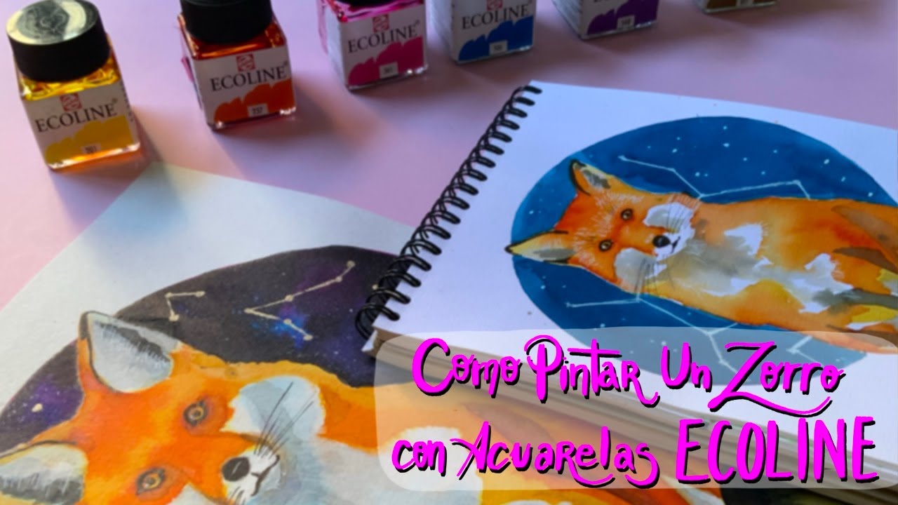 Tutorial como pintar un Zorro | CON ACUARELAS ECOLINE