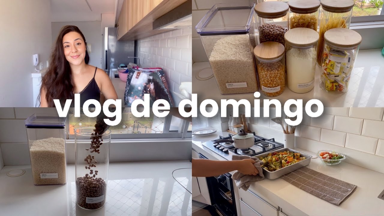 VLOG DE DOMINGO: organizando a despensa | almoço com calma