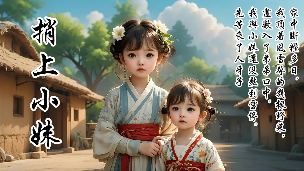 【捎上小妹】六兩銀子，我將自己和小妹一同賣了。那年寒冬風深雪，家中斷糧已多日。我日日頂着風雪四處尋覓，僅得幾棵野菜，盡數入了弟弟口中，我與小妹熬了一日又一日。還沒熬到雪停，先等來了人牙子
