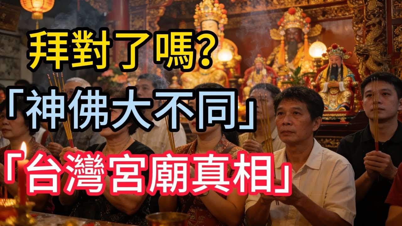 你拜的是神還是佛？揭秘台灣人分不清宗教的真相！一次搞懂佛教、道教與民間信仰。