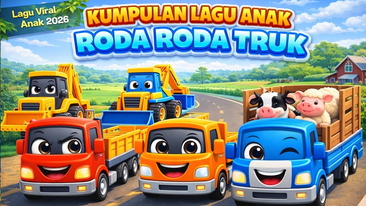 Kumpulan Lagu Anak - Roda Roda Bis & Truk Berputar TERVIRAL 2026 🚚🎵| Kompilasi Lagu Anak Lucu Vol.4