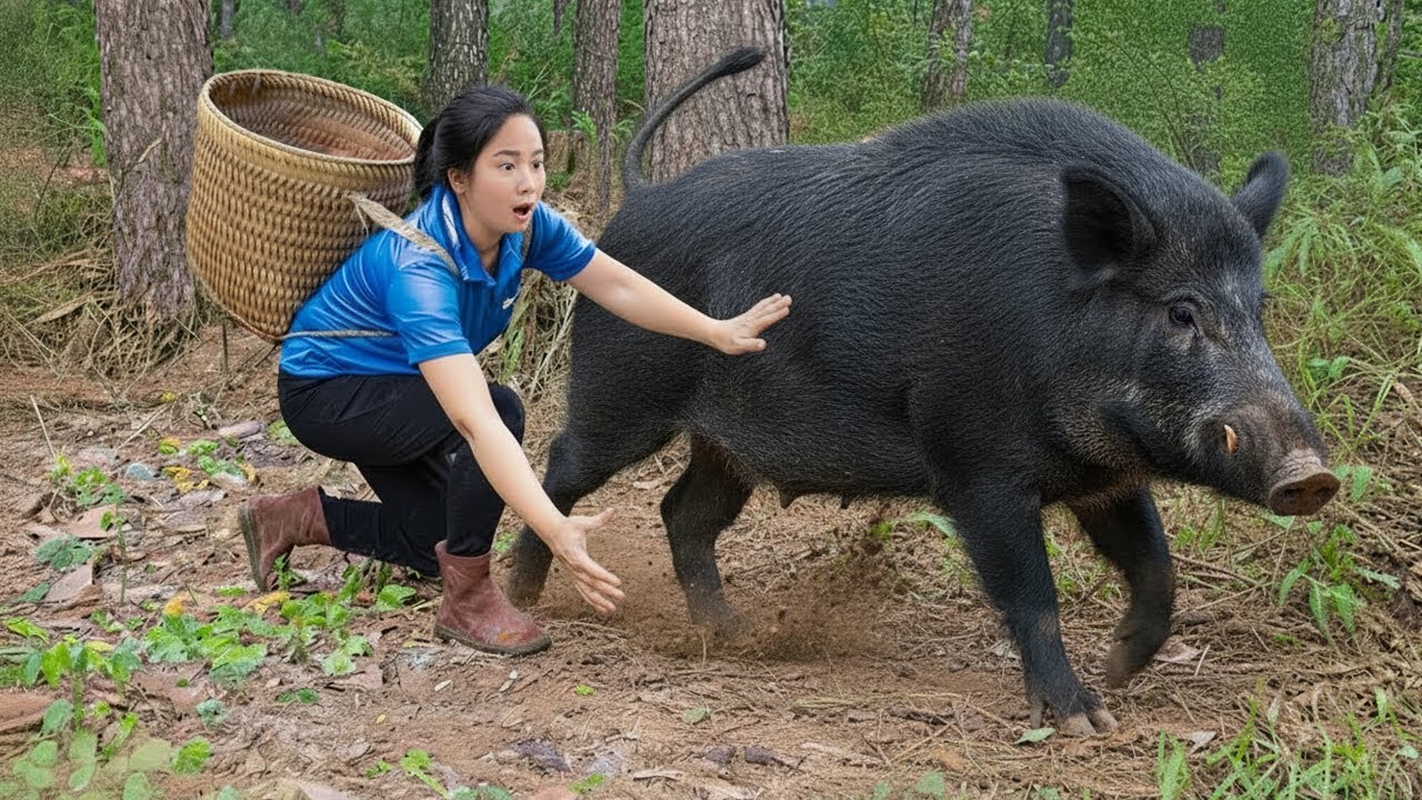Harvesting Giant Black Iron Boar & Go to Market Sell | The Forest Beast That Feared No Human