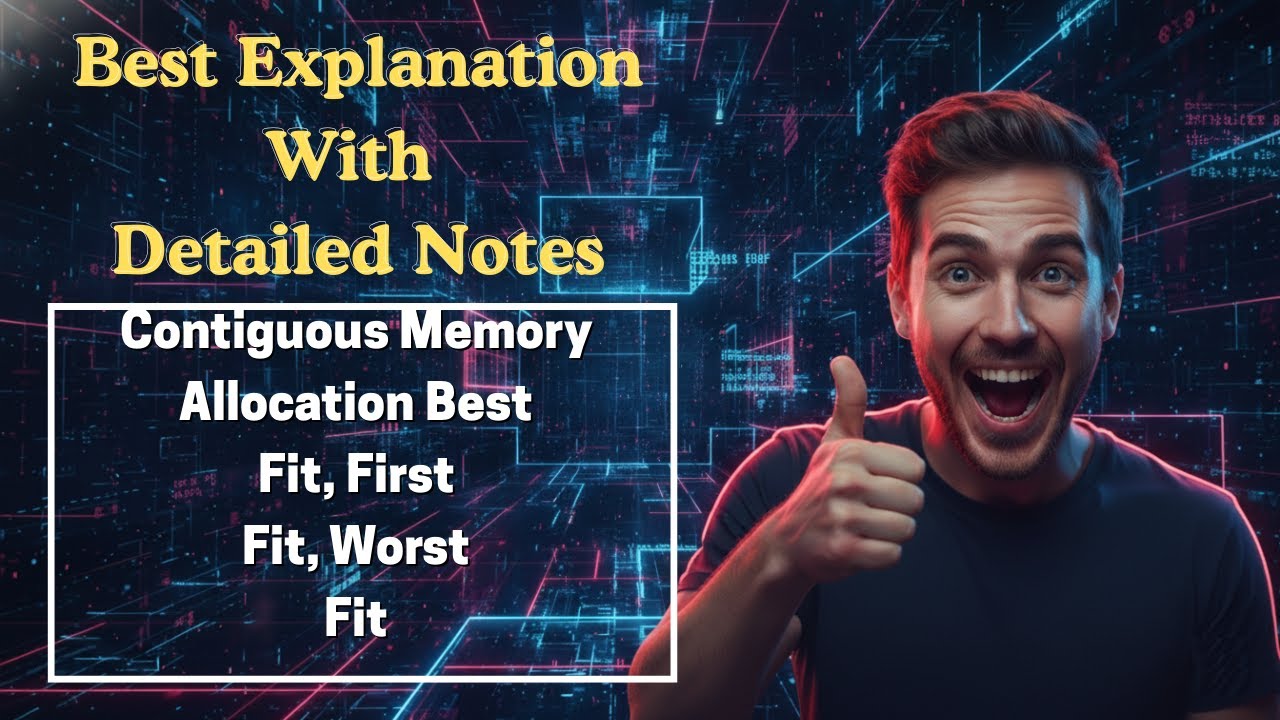 [347] Contiguous Memory Allocation Best Fit, First Fit, Worst Fit (Operating Systems)