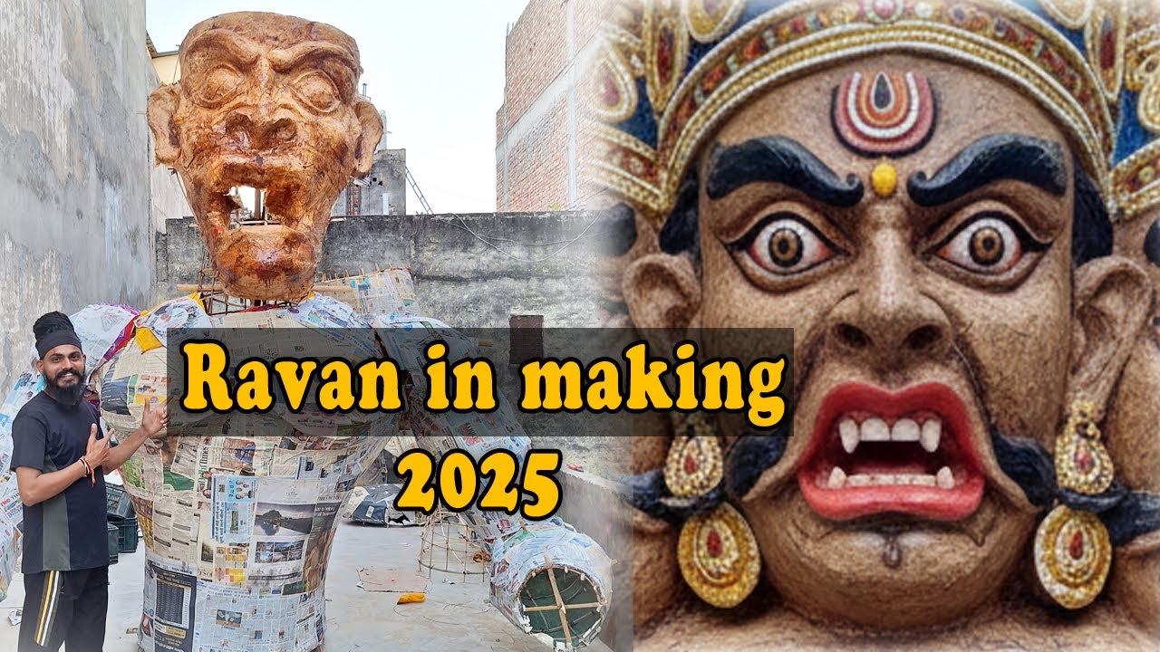 Making a Ravan Statue from Scratch | Uttam Nagar Pankha Road | Ravan Making |The Art of Making Ravan