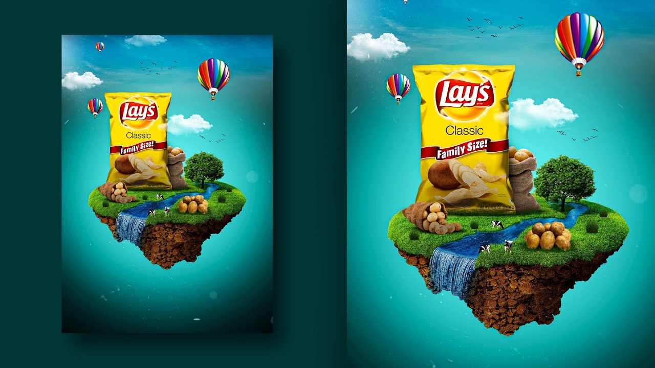 Lay's Potato Chips (Island) Poster Design | Photoshop