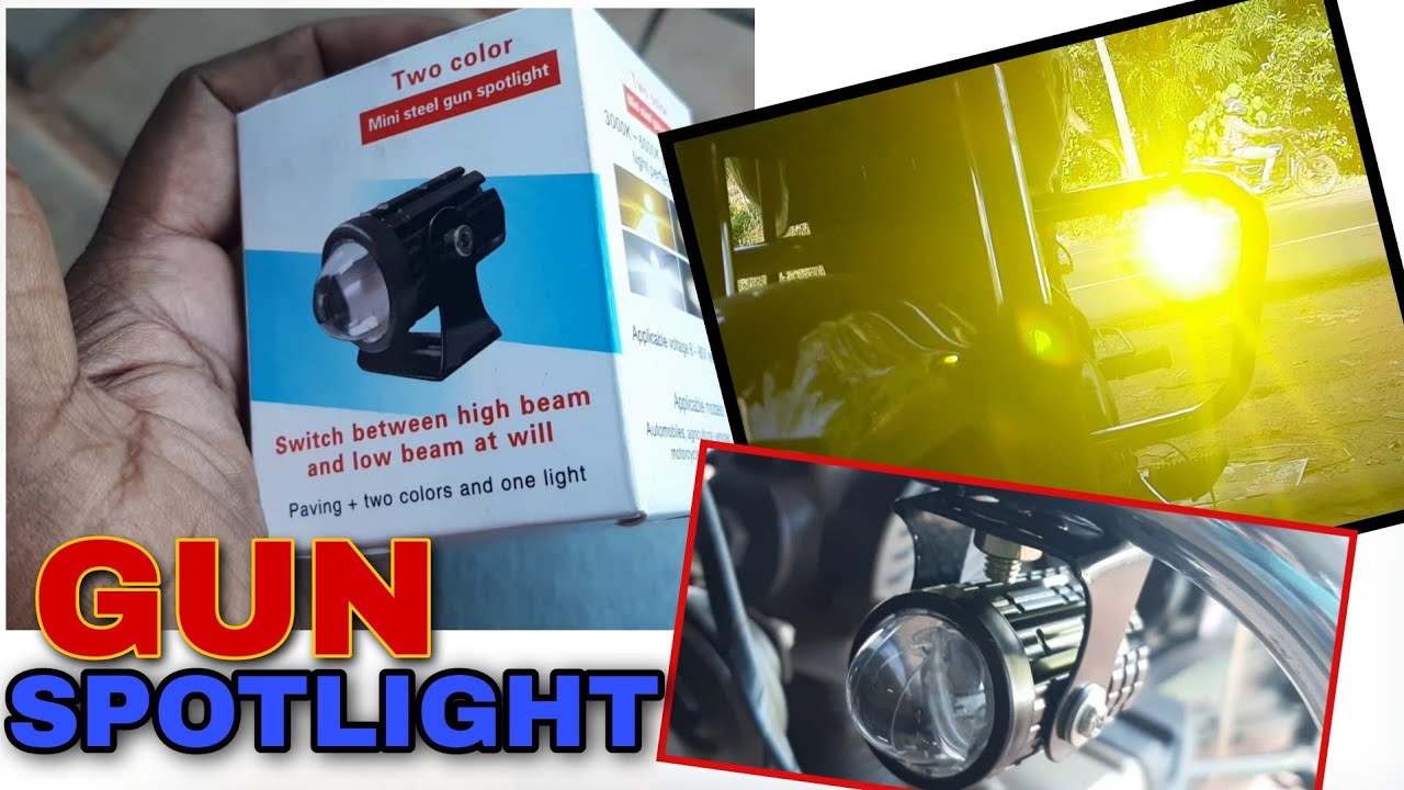 ഡബിൾ കളർ സ്പോട്ട്ലൈറ്റ് |mini gun spot light|two colour spotlight |fog lamb two color|@LOWBAsSE