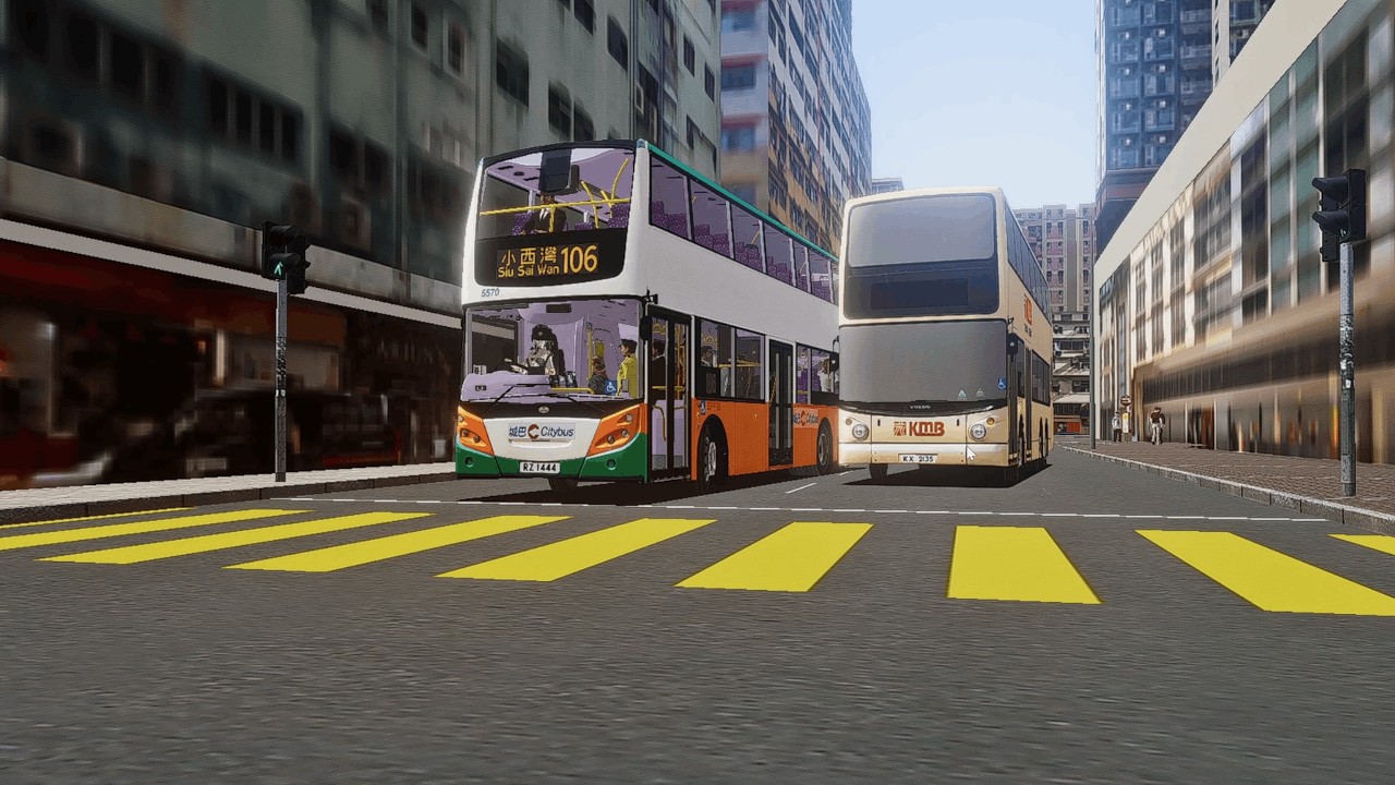 (瘋狂飛車) OMSI 2 CTB 106 黃大仙→小西灣(藍灣半島) | 5570 RZ1444