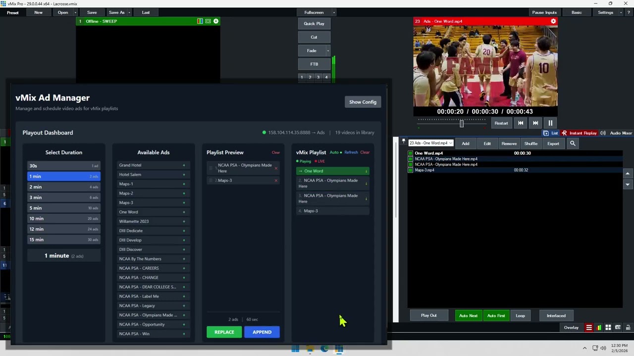 vMix Ad Manager with Claude Code
