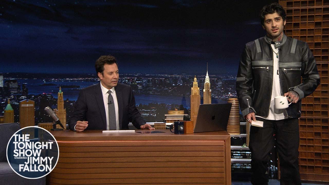 Zayn Crashes Jimmy's Monologue to Silently Tease His Stairway to the Sky Tour | The Tonight Show
