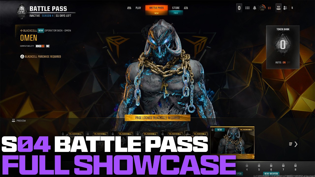 ALL NEW Black Ops 6 Season 4 BATTLE PASS TIERS & REWARDS! (Tier 1-100 FULL SHOWCASE!)