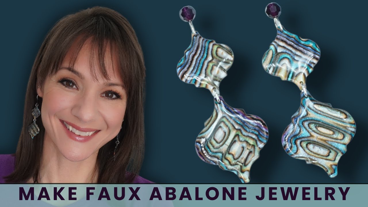DIY Jewelry Tutorial |Easy Faux Abalone Effect with Polymer Clay