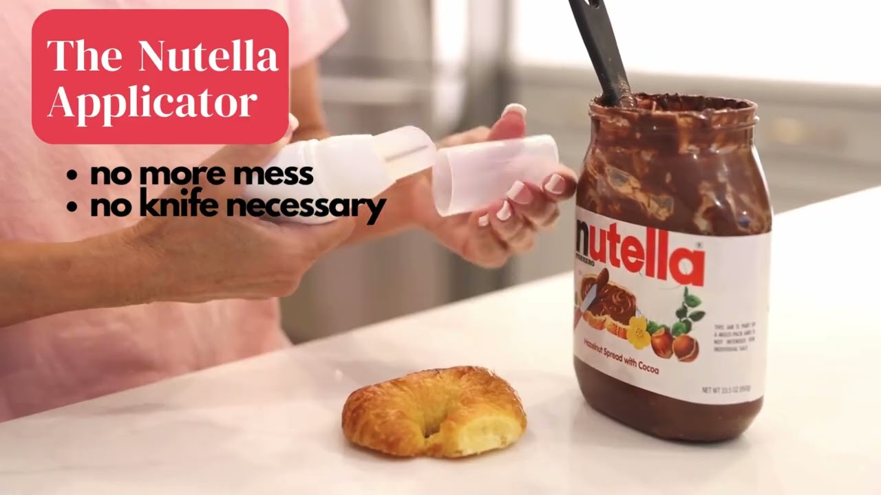 Newly patented tool - The SpreadMate  - the ALL-in-One new packaging for Nutella