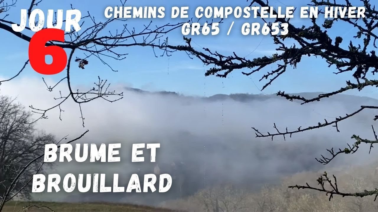 Brume et brouillard sur les chemins de Compostelle en hiver / GR65