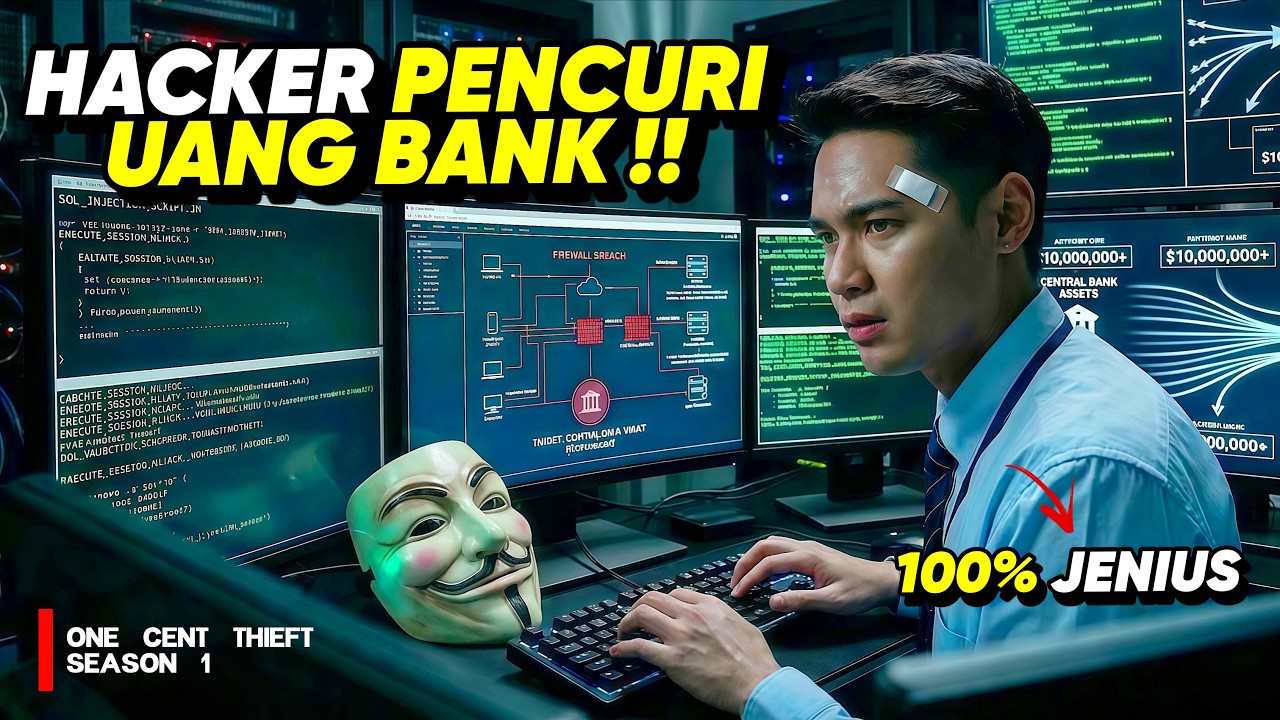 MENCURI UANG BANK DENGAN KEMAMPUAN HACKING !! • ALUR CERITA FILM
