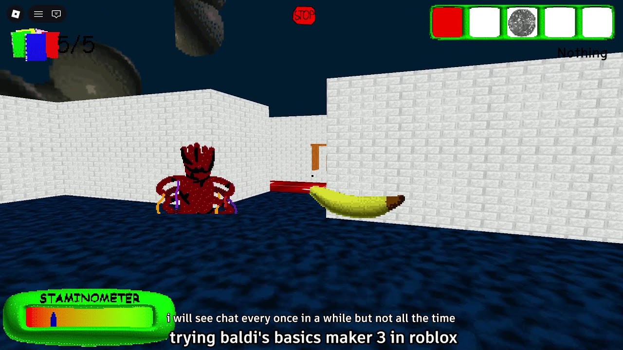 trying baldi's basics maker 3 in roblox