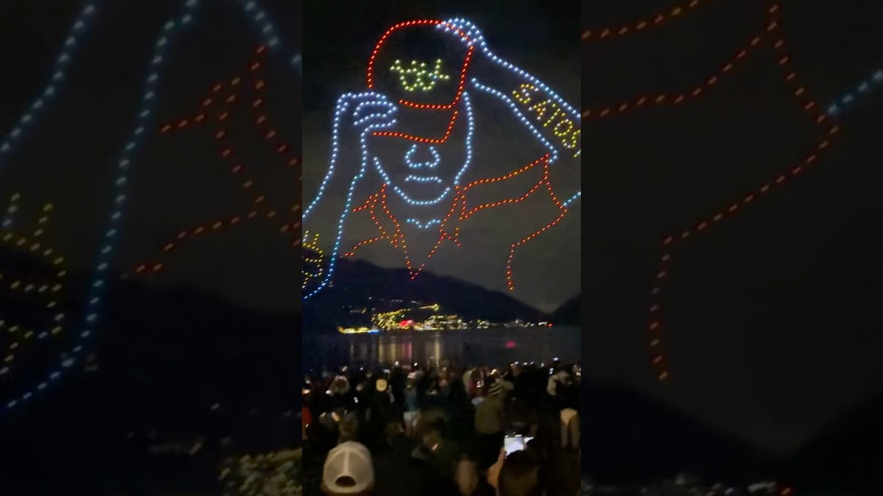 TIMELAPSE: EPIC #Bitcoin Meme Drone Show in Lugano, Switzerland