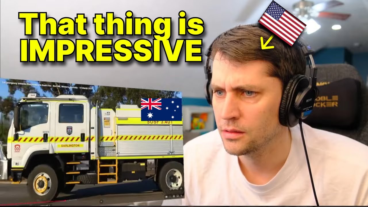 American reacts to Australian Emergency Vehicles (responding to bushfire)