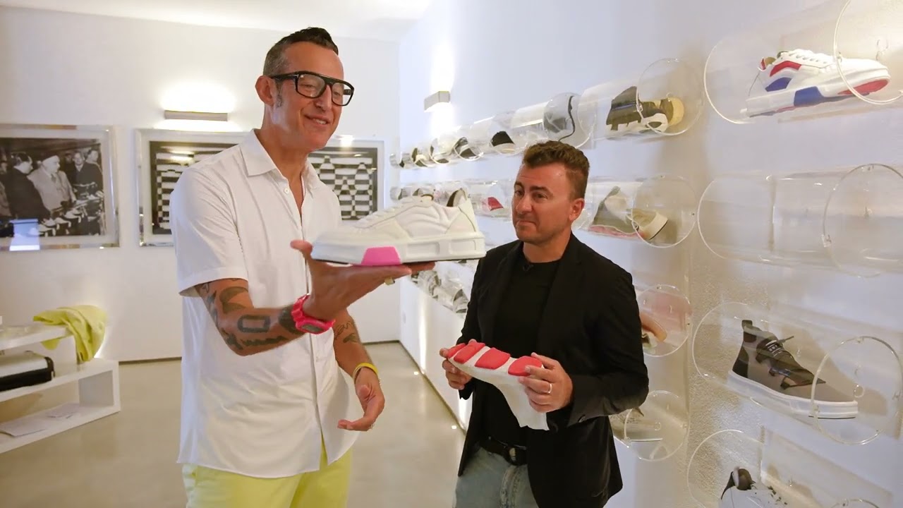 Karim Rashid visits a cutting-edge shoe brand in medieval Italian town | Europe ByDesign Innovations