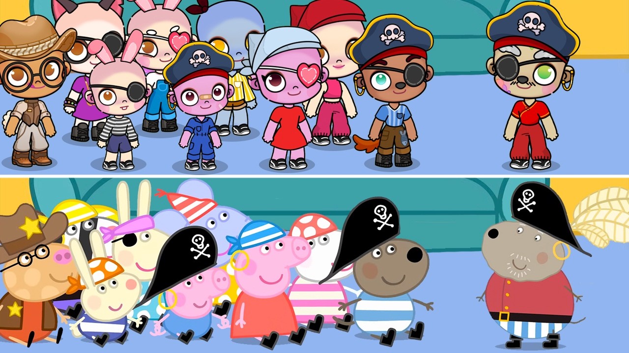 Pirate Party With Danny Dog & Friends ⚓️ Peppa Pig in Avatar World