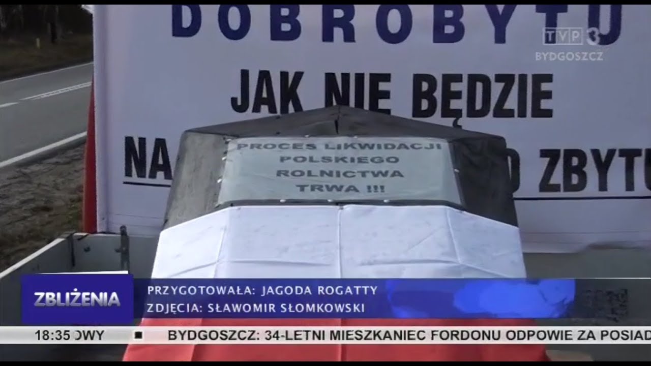 Rolniczy protest - Sępólno Krajeńskie, Tuchola, Gostycyn, Mąkowarsko, Bydgoszcz, 20.02.2019 r.