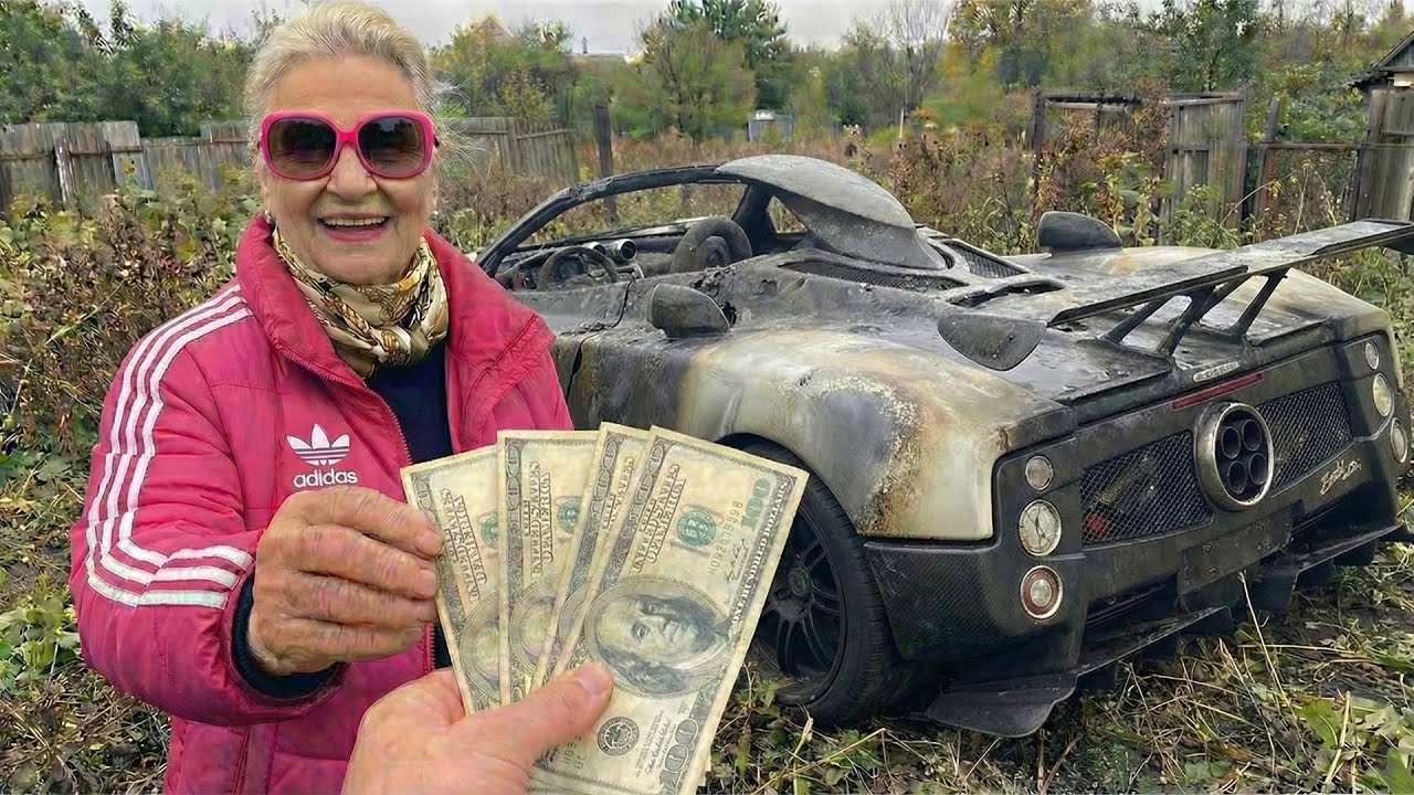 Restoring Completely Burned Pagani Zonda for ONLY $400! FULL ASMR PROCESS