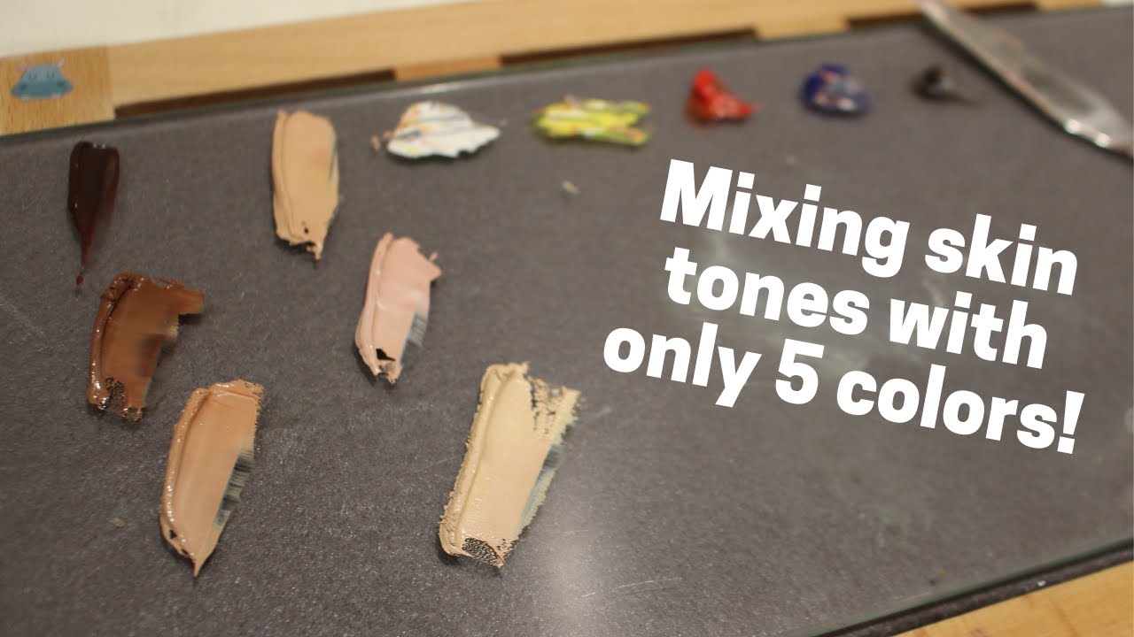How to mix skin tones using oil paint! | خلط درجات لون البشرة باستخدام الوان الزيتيه  #oilpaint