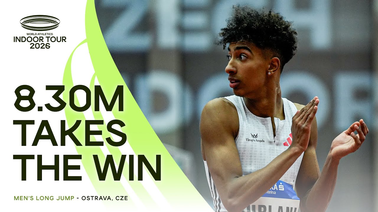 Mattia Furlani flies to 8.30m meeting record over Tentoglou in Ostrava | World Indoor Tour 26
