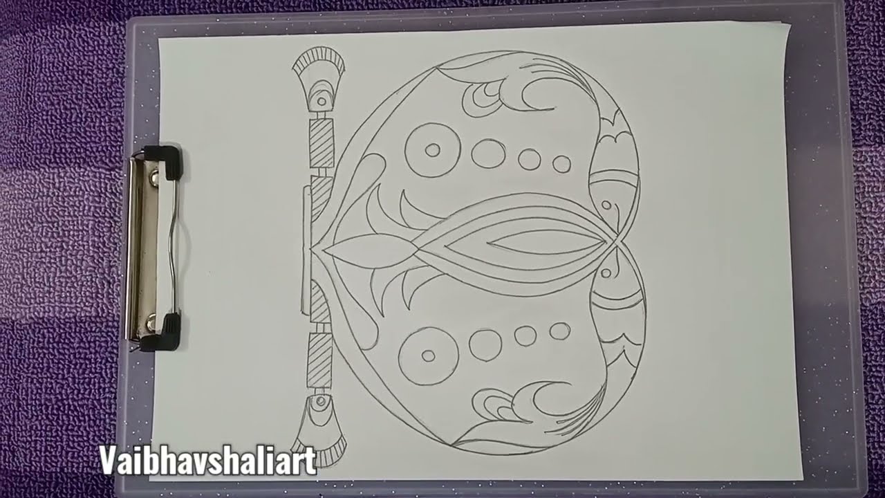 Handfan Design Drawing For Intermediate Exam | How to Draw Handfan Design |  Drawing forBiginners