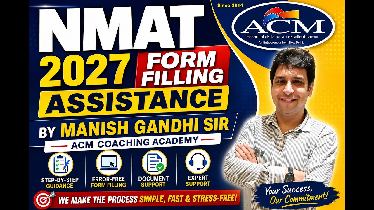 NMAT 2027 Form Filling Assistance | Complete Step-by-Step Guidance | Manish Gandhi Sir | ACM