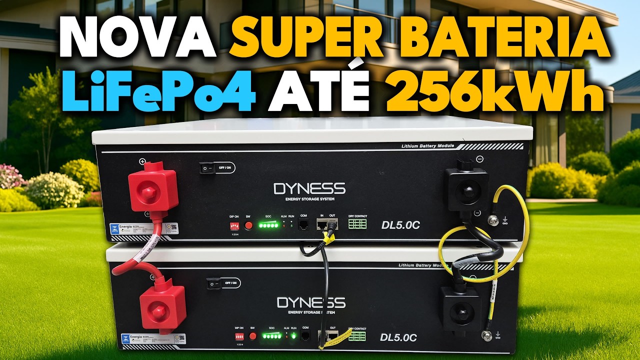 NOVA Bateria DYNESS: Até 50.000Ah e mais de 16 Anos de Vida Útil | LiFePo4 DL5.0C | Solar Off Grid