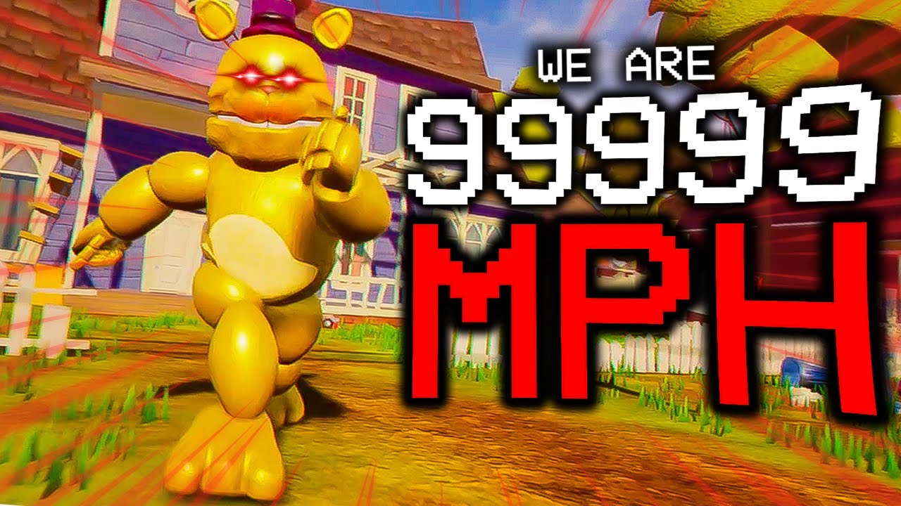 FNAF but im FASTER than Fredbear in Hello Neighbor