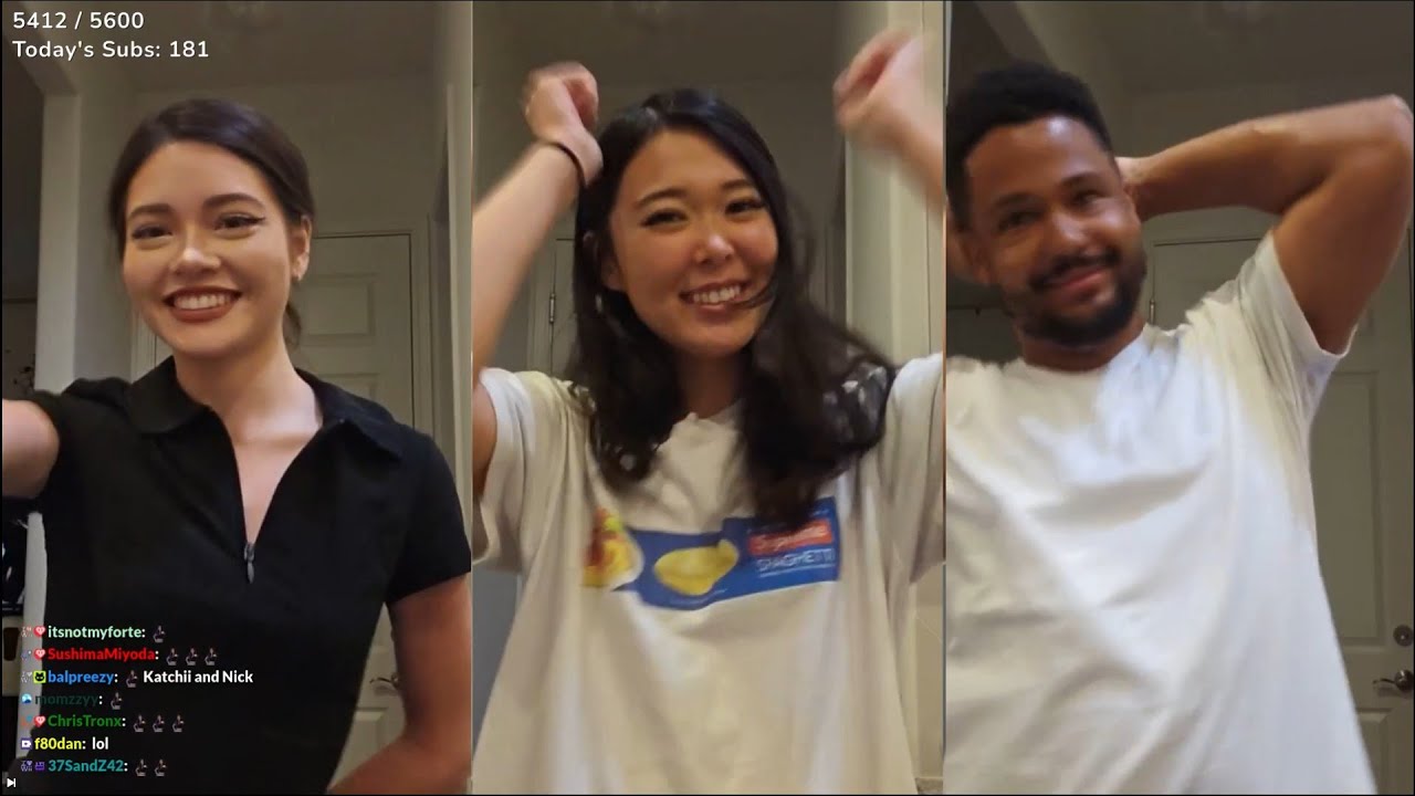 Nick, Katchii, and ExtraEmily Do a TikTok Dance