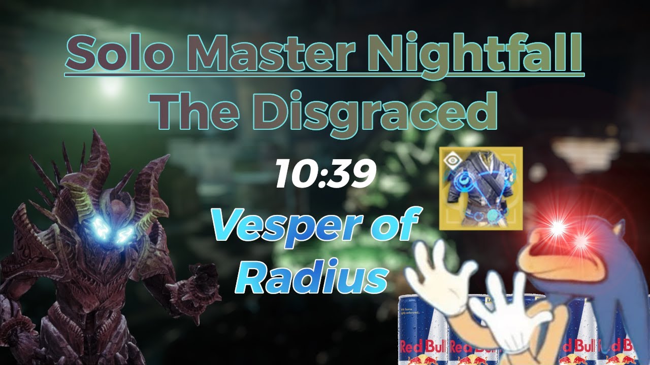 *FASTER* Solo Flawless Master Nightfall - The Disgraced (Warlock: Vesper of Radius) [Destiny 2]