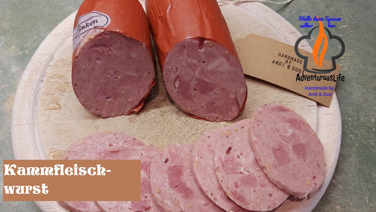 Kammfleischwurst ohne Kutter herstellen #60