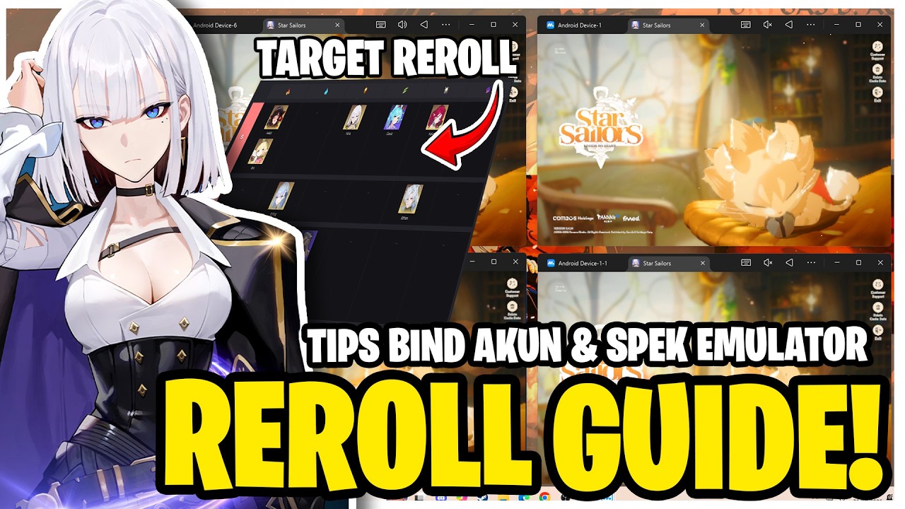 REROLL GUIDE! TARGET REROLL! CARA BIND & SPEK EMULATOR - STAR SAILORS (MOBILE)
