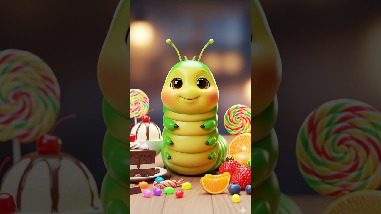 The Hungry Caterpillar Story 🌈 | Short Bedtime Story for Kids #KidsStory #bedtimestory #toddlerstory