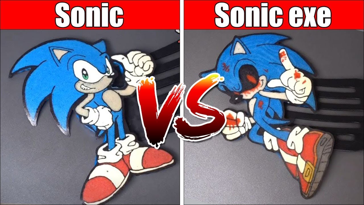 Sonic exe VS Sonic Pancake Art