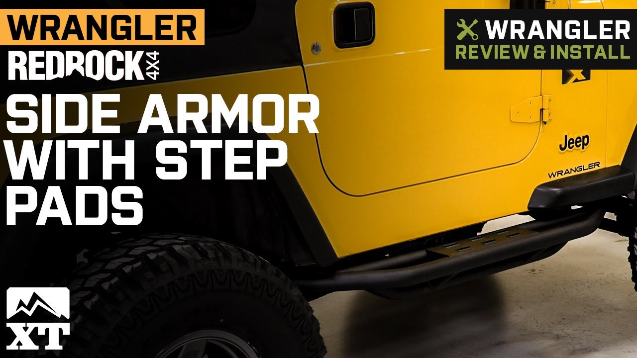 1987-2006 Jeep Wrangler RedRock 4x4 Side Armor with Step Pads Review & Install