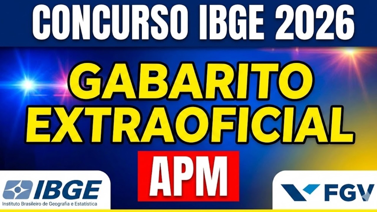 CONCURSO IBGE 2026 - GABARITO EXTRAOFICIAL - CARGO APM - MATEMÁTICA E RACIOCÍNIO LÓGICO - TIPO 02