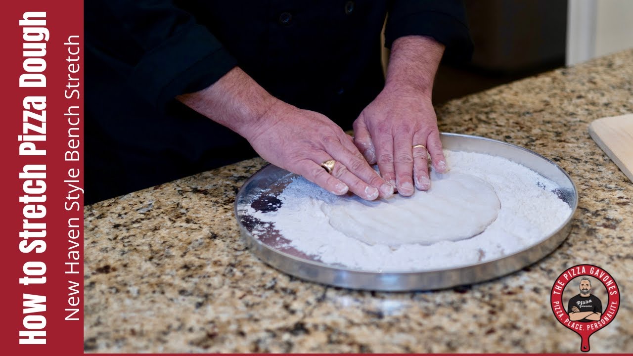 How to Stretch Pizza Dough – New Haven Style Bench Stretch