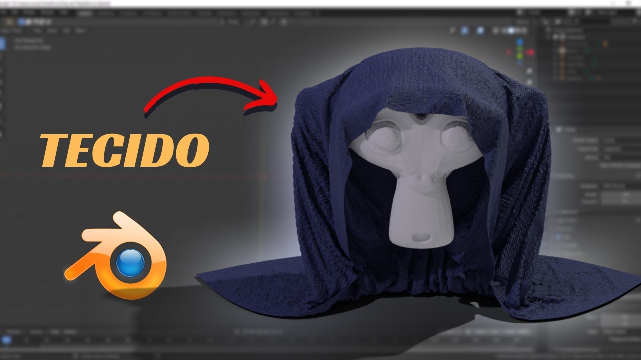 Simulação de TECIDO em 4 min - Tutorial Blender 2.9