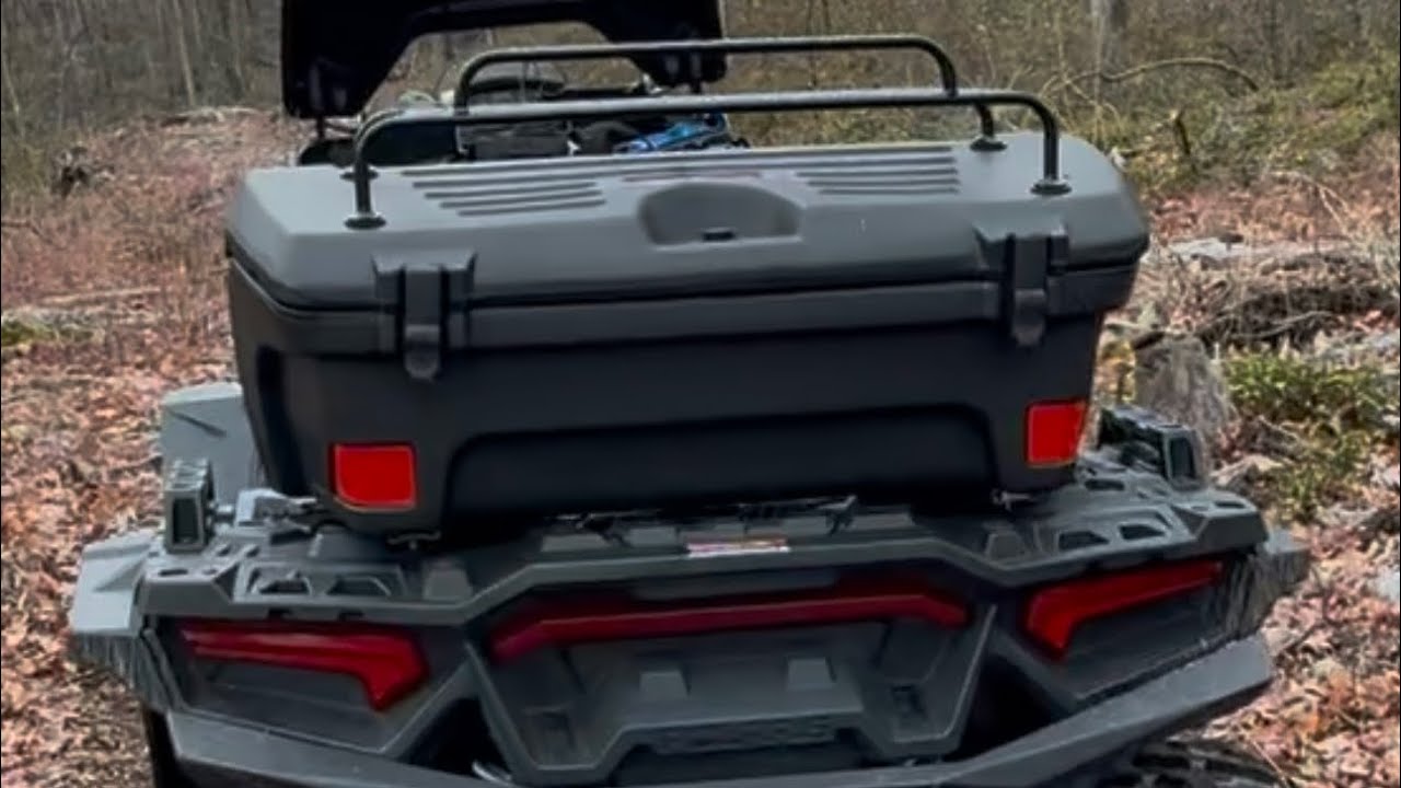 Kolpin ATV Rear Rack Trail Storage Box on Polaris Sportsman XP 1000 S #polarissportsman1000 #atv