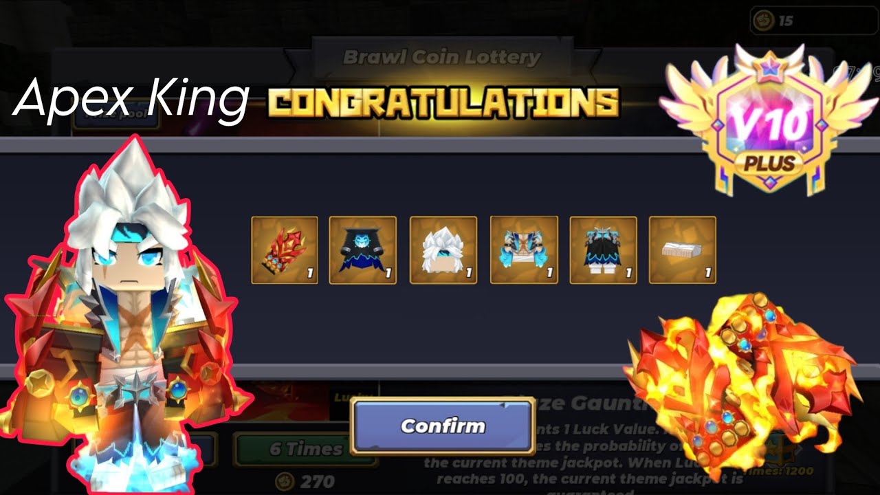 Перчатки Blaze + полный комплект Martial Spirit в лотерее | Взлом Skyblock BlockmanGo, бесконечно...