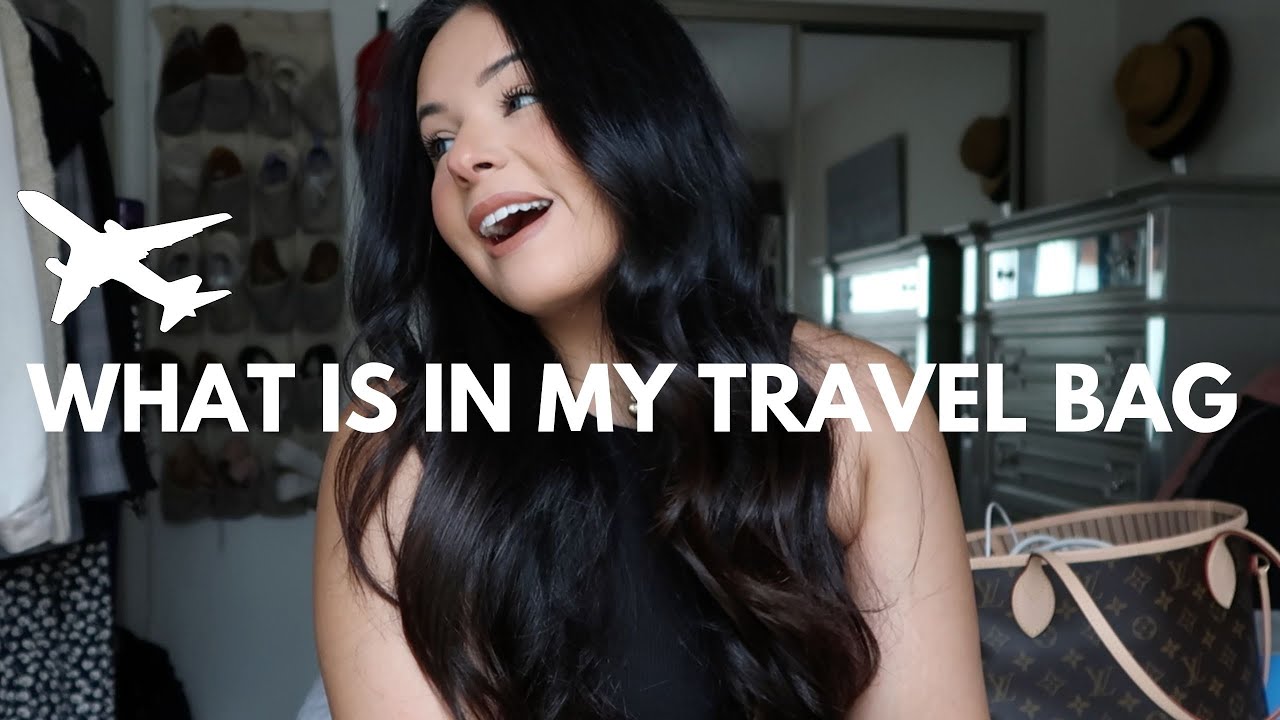 WHAT IS IN MY TRAVEL BAG 2021!! (CARRY-ON ESSENTIALS IN THE LOUIS VUITTON NEVERFULL Monogram MM)