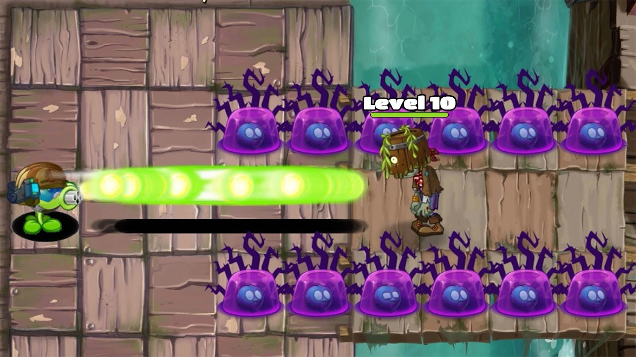99 Gatling Pea & Every Plant Level 1 Vs Barrelhead Zombie Level 10 - PvZ 2 Challenge