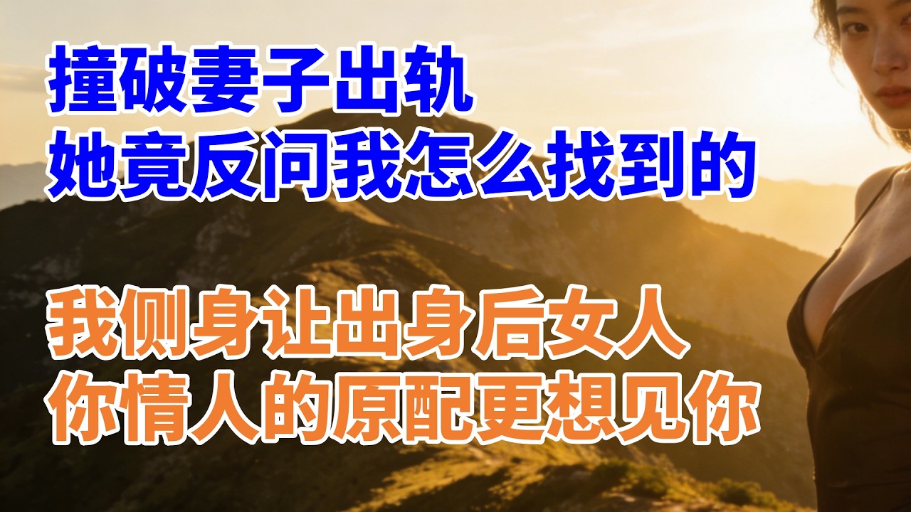 撞破妻子出轨，她竟反问我怎么找到的，我侧身让出身后女人，你情人的原配更想见你