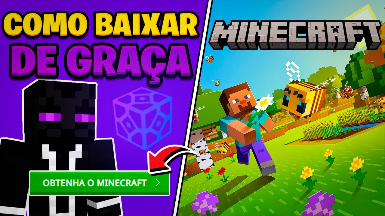 COMO INSTALAR E JOGAR MINECRAFT DE GRAÇA COM SKIN E CAPA NO PC EM 2026